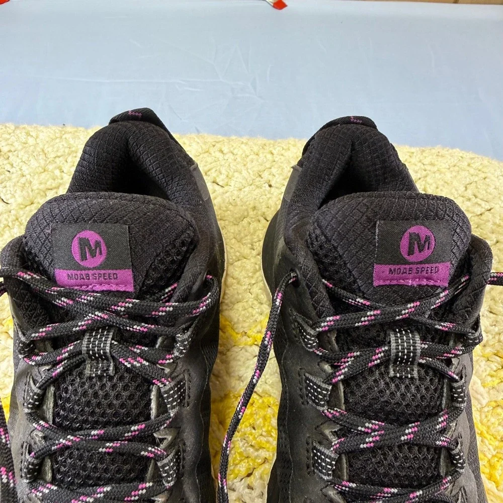 Merrell Moab Speed Womens Black Purple Hiking Shoes J135404 Size 7.5